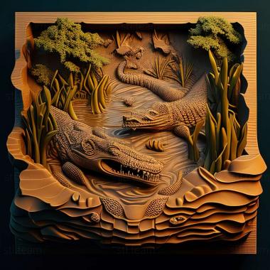 3D модель Гра Crocodile Swamp (STL)